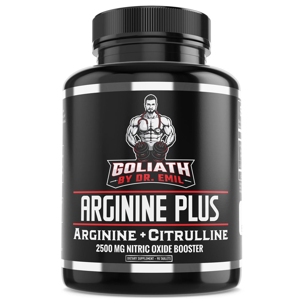 Dr. Emil's ARGININE Plus - L Arginine + L Citrulline - 2500 MG High Dose NO Booster Tablets - Nitric Oxide Supplement for Vascularity and Heart Health (Arginine AAKG and Citrulline Malate 2:1)