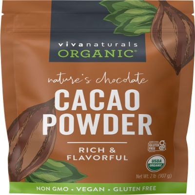 Organic Cacao Powder, Unsweetened, 2 lb (907 g)  Rich Dark Chocolate Flavor, Perfect for Baking, Smoothies & Hot Chocolate  Vegan, Keto, Paleo, Non-GMO & Gluten-Free Cocoa Powder