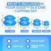 Silicone Cupping Therapy Set Professional Massage Cupping Cups for Cupping Therapy 4 Cup Kit for Massage, Myofascial Release, Cellulite Reduction (Lure Blue) view 2