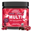 Llama Naturals Kids Multivitamin Gummies | Real Fruit, No Added Sugar Cane | Organic Vegan Toddler Whole Food Vitamins | Vitamin D, C & Beta Carotene Gummy Supplement | Cherry 90 Ct (1-2 Months) view 1