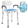 Medokare Premium Shower Chair for Inside Shower - Bath Chair and Medical Grade Shower Seat for Seniors, Elderly, Handicap & Disabled - Adjustable Support Bench w/Back and Armrests for Bathtub view 1