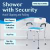 Medokare Premium Shower Chair for Inside Shower - Bath Chair and Medical Grade Shower Seat for Seniors, Elderly, Handicap & Disabled - Adjustable Support Bench w/Back and Armrests for Bathtub view 2