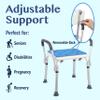 Medokare Premium Shower Chair for Inside Shower - Bath Chair and Medical Grade Shower Seat for Seniors, Elderly, Handicap & Disabled - Adjustable Support Bench w/Back and Armrests for Bathtub view 4