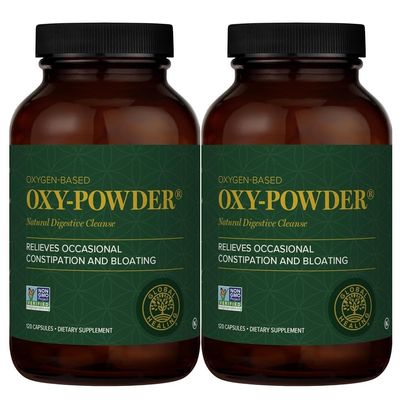 Global Healing Center Oxy-Powder Colon Cleanse Detox - Oxygen Based Safe and Natural Intestinal Cleanser, 120 Count (Pack of 2)
