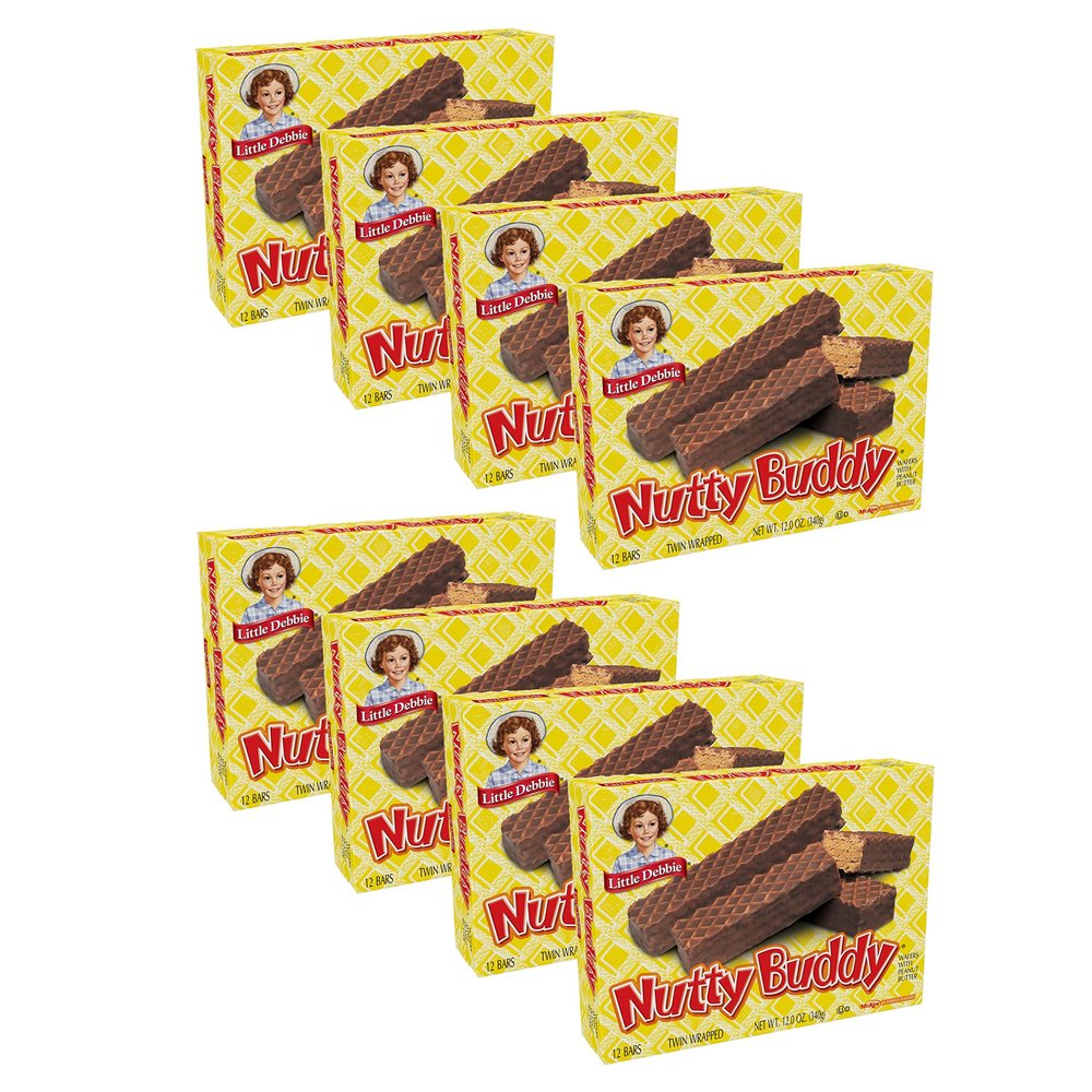 Little Debbie Nutty Bars Wafer Bar 12 Oz (8 Boxes)