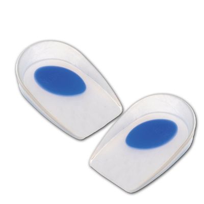 PDC Healthcare ORT-452 Silicone Heel Cup, Large, Clear/Blue Dot (Pack of 2)