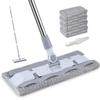 HOMTOYOU Microfiber Hardwood Floor Mop with 4 Washable Pads, 360 Rotation Dust Flat Mop with Ultra Long Stainless Steel Handle for Home/Office Floor Cleaning view 1