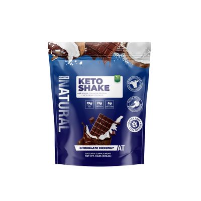 About Time Keto Shake Chocolate Coconut with Bovine Collagen Protein + MCTs from Coconuts | 11g Protein, 19g Fat, 5g Net Carbs | Gluten-Free, Non-GMO, 12 Servings