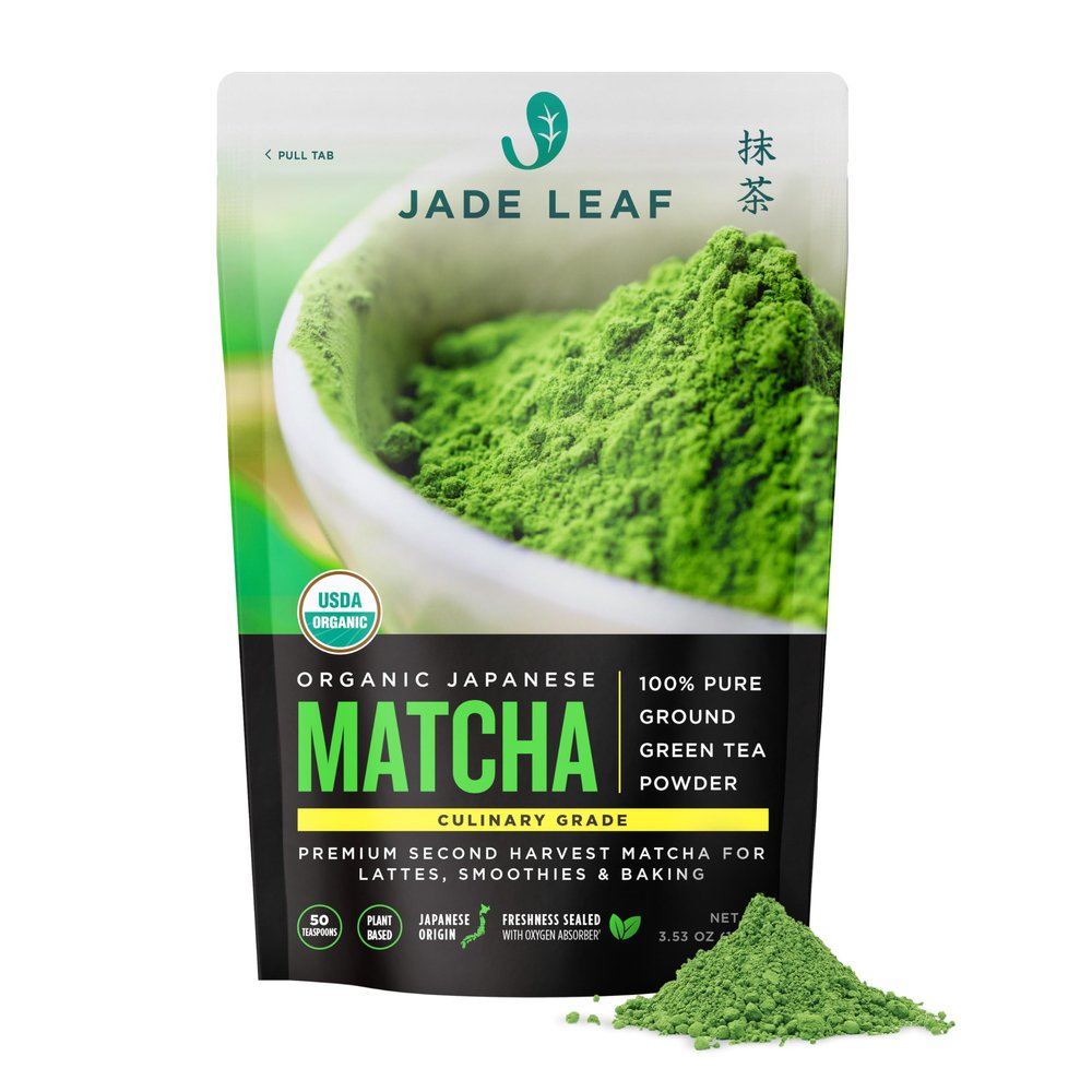Jade Leaf Matcha Organic Culinary Grade Matcha Powder - Japanese Green tea for Baking, Smoothies, Lattes, and Skin Care, 100g / 3.53 Ounce (Pack of 1)