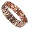 RainSo 99.99% Men Double Row Pure Copper Magnetic Bracelet for Men 3500 Gauss with Gift Box Adjustable view 1