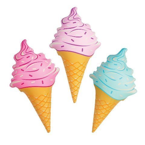 Ice Cream Inflatables, 36" Blow-up Ice Cream Cones,12