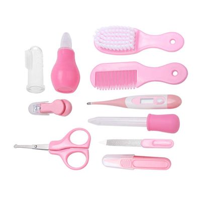 Baby Grooming Set, 10 in I Hair, Nail, Nose, Tooth and Ear Accessories Portable Grooming Kit for Baby Girl Or Baby Boy()