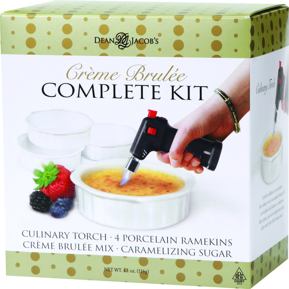 Dean Jacobs Creme Brulee Set with Torch, 4.5-Ounce Box