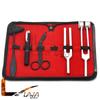 Laja Imports Tactical Black Color- Set of 5 Pcs Reflex Percussion Taylor Hammer + Penlight + Tuning Fork C 128 C 512 + Bandage Scissors 5.5" for Educational Use view 2