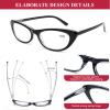 AQWANO Computer Reading Glasses Designer Blue Light Blocking Cat Eye Eyeglasses Readers Anti UV400 Digital Eyestrain for Women, 1.5 view 4