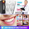 G.CATACC 10 Pack Dental Tools, Professional Plaque Remover for Teeth Cleaning Tools Set, Stainless Steel Hygiene Kit with Dental Pick Tooth Scraper Plaque Tartar Remover Tongue Cleaner - with Case view 2