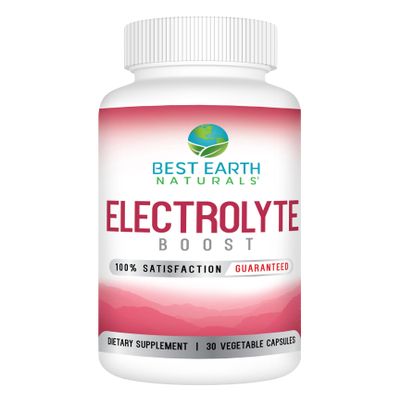 Best Earth Naturals Electrolyte Support Supplement - Support Electrolyte Balance with Vitamin D, Calcium, Magnesium, Sodium, Potassium, Boron and More - 30 ct. Capsules