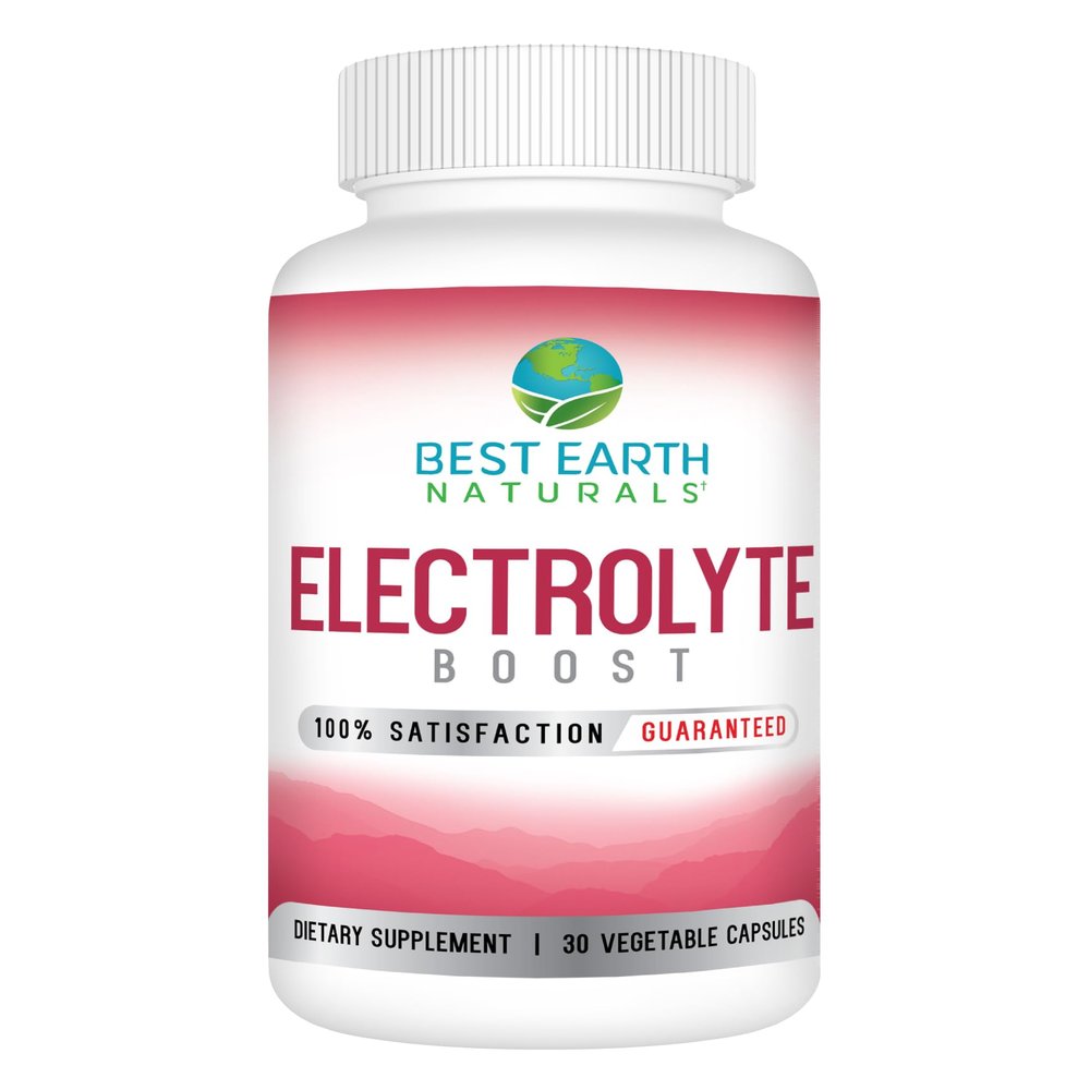 Best Earth Naturals Electrolyte Support Supplement - Support Electrolyte Balance with Vitamin D, Calcium, Magnesium, Sodium, Potassium, Boron and More - 30 ct. Capsules