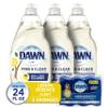 Dawn Free & Clear Dishwashing Liquid Dish Soap (3x24 oz) + Dawn Non-Scratch Scrubber Sponge (2 Count), Lemon Essence view 1