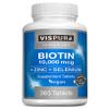 Biotin 10000 mcg + Zinc + Selenium, Pure, Vegan & Extra Strong, Best Supplement for Hair Growth, Glowing Skin, Strong Nails*, 365 Tablets for 12 Months, Natural Without Additives view 1