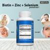 Biotin 10000 mcg + Zinc + Selenium, Pure, Vegan & Extra Strong, Best Supplement for Hair Growth, Glowing Skin, Strong Nails*, 365 Tablets for 12 Months, Natural Without Additives view 4
