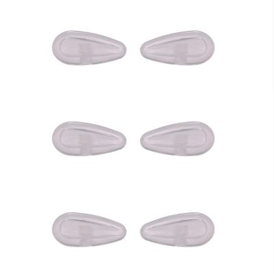 NicelyFit Screw-In Nose Pads w Air Cushion for Oakley Eye Glass Eyeglass Sunglass Frames 15mm x 7mm (Clear - 3 Pairs)