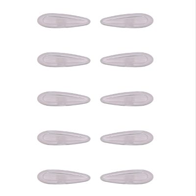 NicelyFit Screw-In Nose Pads w Air Cushion for Oakley Eye Glass Eyeglass Sunglass Frames 15mm x 7mm (Clear - 5 Pairs)