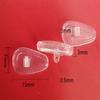 NicelyFit Screw-In Nose Pads w Air Cushion for Oakley Eye Glass Eyeglass Sunglass Frames 15mm x 7mm (Clear - 5 Pairs) view 3