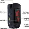 Zacurate Pro Series 500DL Fingertip Pulse Oximeter Blood Oxygen Saturation Monitor with Silicone Cover, Batteries and Lanyard (Royal Black) view 2