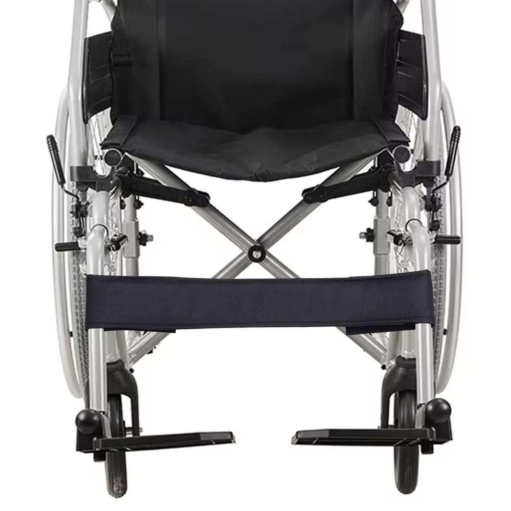 Wheelchair Footrest Belt - Transporter Leg Strap - Adjustable Legs Security Belt for Chairs & Wheelchairs, for Disability, Seniors, Elderly Use, Black FYH249