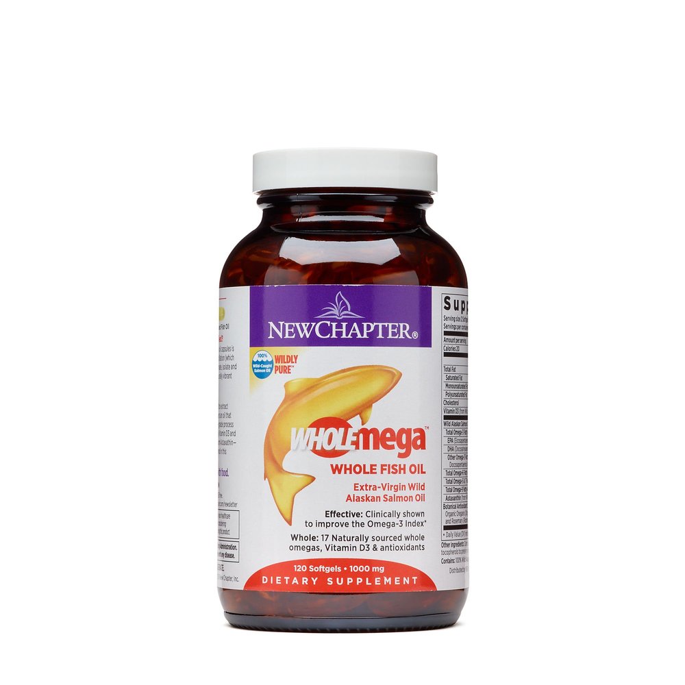 New Chapter, Wholemega Whole Fish Oil, 120 Soft Gels