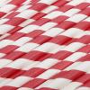 100 pcs Red Biodegradable Paper Drinking Straws Striped Birthday Wedding Party Good Quality Good Ideas for Deccoration view 1