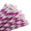 100 pcs Rose Biodegradable Paper Drinking Straws Striped Birthday Wedding Party Good Quality Good Ideas for Deccoration view 1