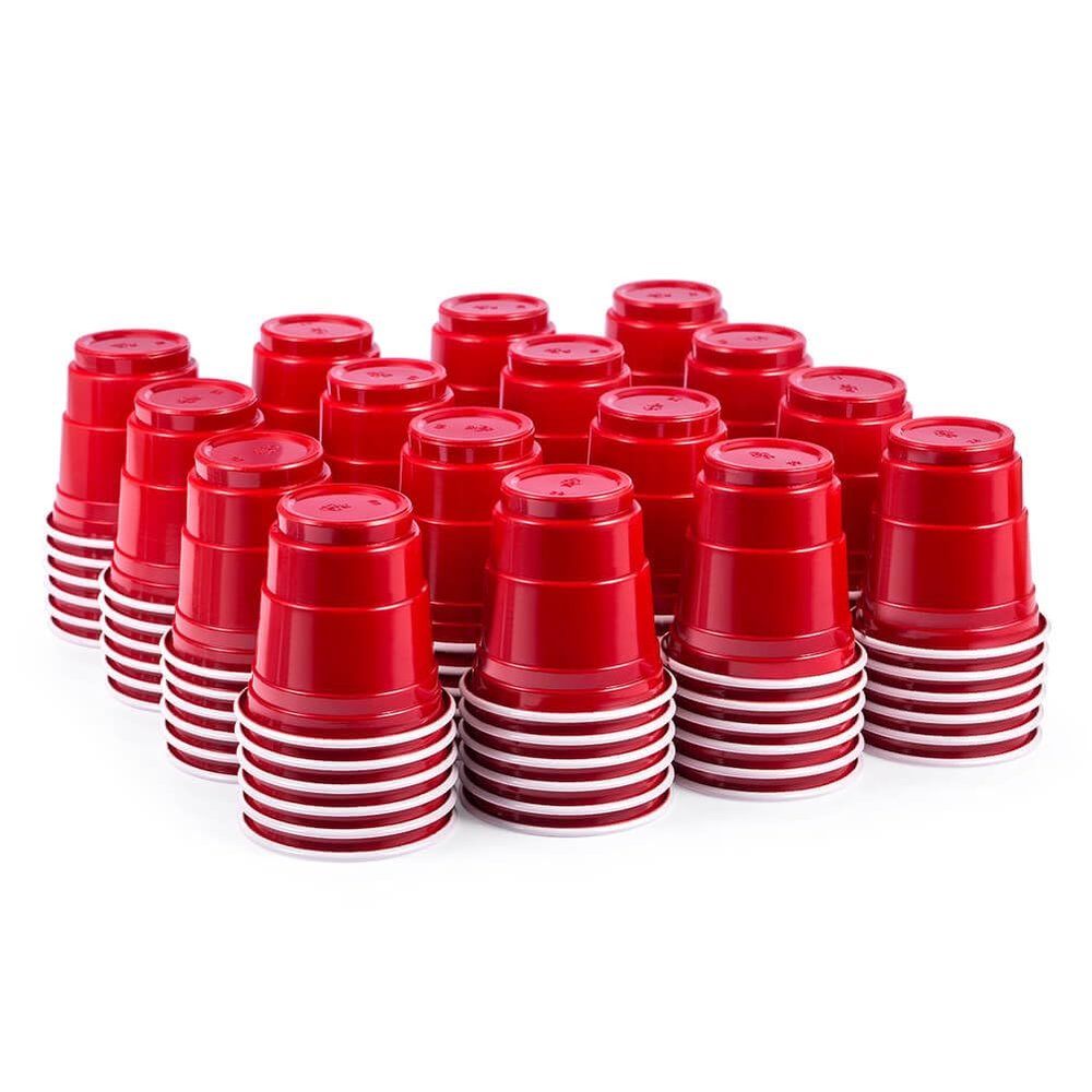 HAOZAN 100ct 2oz. Mini Red Shot Cups, Disposable and Small Size Perfect for Party, Tastings, Sample and More