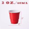 HAOZAN 100ct 2oz. Mini Red Shot Cups, Disposable and Small Size Perfect for Party, Tastings, Sample and More view 3