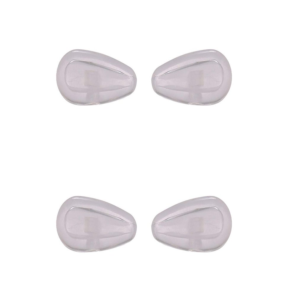 NicelyFit Screw-In Nose Pads w Air Cushion for Oakley Eye Glass Eyeglass Sunglass Frames 15mm x 7mm (Clear - 2 Pairs)