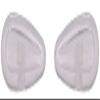 NicelyFit Screw-In Nose Pads w Air Cushion for Oakley Eye Glass Eyeglass Sunglass Frames 15mm x 7mm (Clear - 2 Pairs) view 2