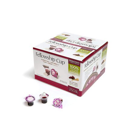 Broadman Church Supplies Pre-filled Communion Fellowship Cup, Juice and Wafer Set, 250 Count