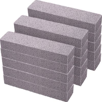 20 Pieces Pumice Stones for Cleaning - Pumice Scouring Pad, Stick Cleaner for Removing Toilet Bowl Ring, Bath, Household, Kitchen, Pool, 5.9 x 1.4 x 0.9 Inch(Gray)