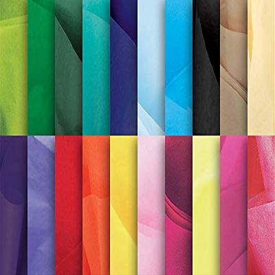 20 Color Gift Wrap Assorted Tissue Paper 20 x 30 Size 480 Pack by A1BakerySupplies Made in USA