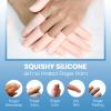 JKcare 12 Pack Gel Finger Caps, Silicone Finger Protectors Sleeves - Covers to Protect Fingertips and Provide Pain Relief from Cracking, Hand Eczema (Cots) view 4