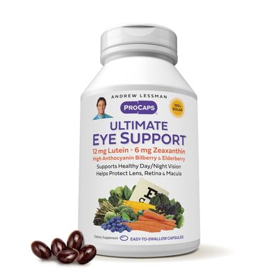 ANDREW LESSMAN Ultimate Eye Support 360 Softgels - 12mg Lutein, 6mg Zeaxanthin, Bilberry, Key Nutrients to Support Eye Health and Promote Healthy Vision. No Additives. Easy to Swallow Softgels