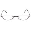 Fuaisi Vintage Alloy Half Moon Classic Reading Glasses Men And Women Half Frame Slim Glasses (Gun, 250) view 1