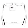 Fuaisi Vintage Alloy Half Moon Classic Reading Glasses Men And Women Half Frame Slim Glasses (Gun, 250) view 2