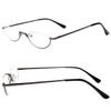 Fuaisi Vintage Alloy Half Moon Classic Reading Glasses Men And Women Half Frame Slim Glasses (Gun, 250) view 3