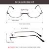 Fuaisi Vintage Alloy Half Moon Classic Reading Glasses Men And Women Half Frame Slim Glasses (Gun, 250) view 4