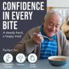 BUNMO Weighted Utensils for Hand Tremors - Elderly, Weak Hand Grip & Handicapped - Stainless Steel - Eat Independently - Weighted 3 Piece Set view 2
