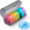 Sukuos Large Weekly Pill Organizer 2 Times a Day, Daily Pill Box 7 Day Easy to Open with Double Protection, AM PM Pill Case for Medicine/Vitamin/Fish Oil/Supplements view 1