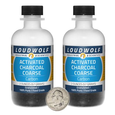 Activated Charcoal / 4 Ounces in 2 Bottles / 100% Pure Food Grade/Granules