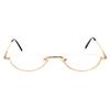 Fuaisi Vintage Alloy Half Moon Classic Reading Glasses Men And Women Half Frame Slim Glasses (Gold, 100) view 1